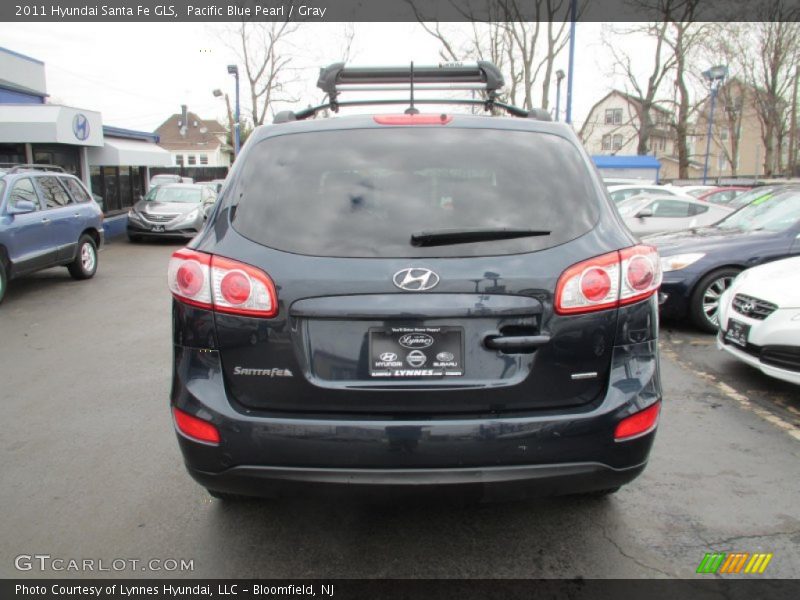 Pacific Blue Pearl / Gray 2011 Hyundai Santa Fe GLS