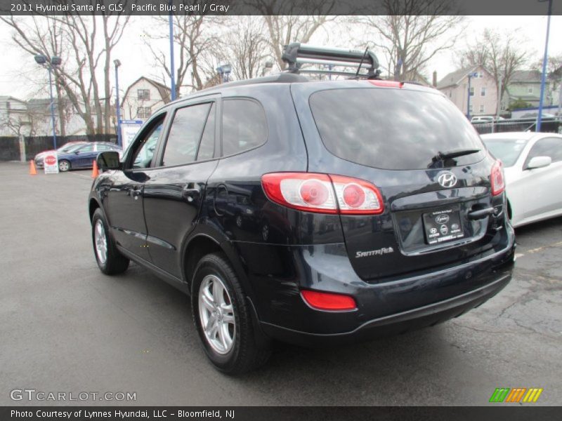 Pacific Blue Pearl / Gray 2011 Hyundai Santa Fe GLS