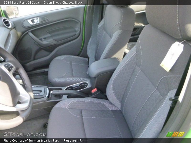 Green Envy / Charcoal Black 2014 Ford Fiesta SE Sedan