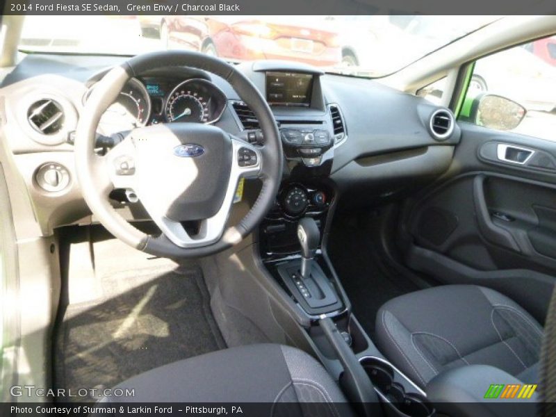 Green Envy / Charcoal Black 2014 Ford Fiesta SE Sedan