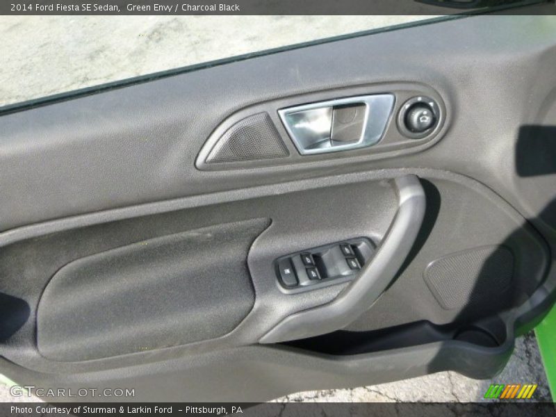 Green Envy / Charcoal Black 2014 Ford Fiesta SE Sedan