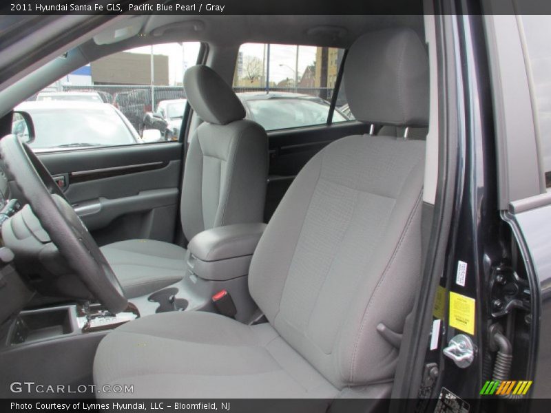 Pacific Blue Pearl / Gray 2011 Hyundai Santa Fe GLS