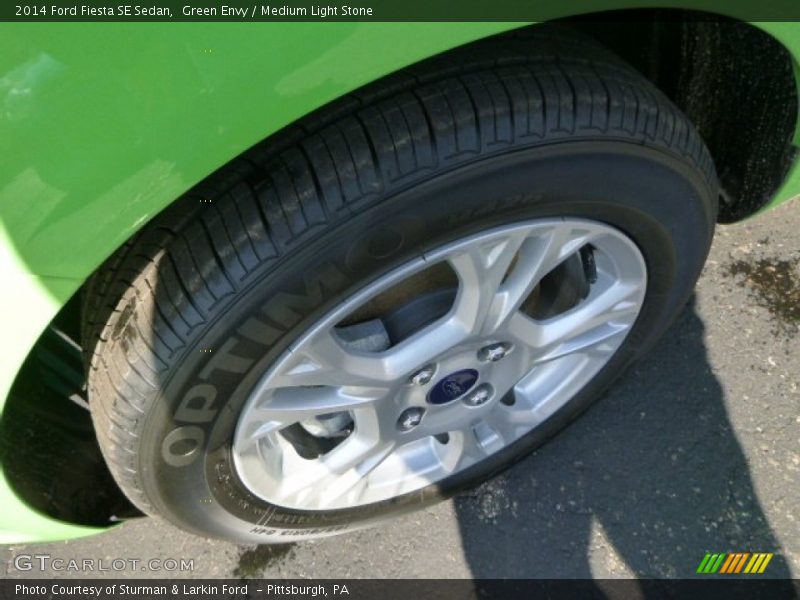 Green Envy / Medium Light Stone 2014 Ford Fiesta SE Sedan