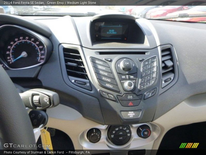 Green Envy / Medium Light Stone 2014 Ford Fiesta SE Sedan