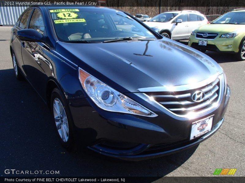 Pacific Blue Pearl / Gray 2012 Hyundai Sonata GLS