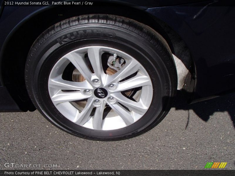 Pacific Blue Pearl / Gray 2012 Hyundai Sonata GLS