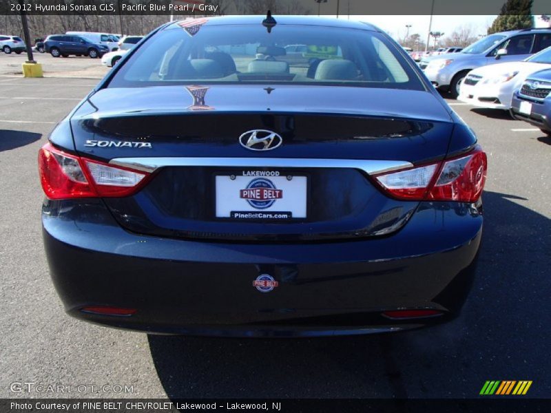 Pacific Blue Pearl / Gray 2012 Hyundai Sonata GLS
