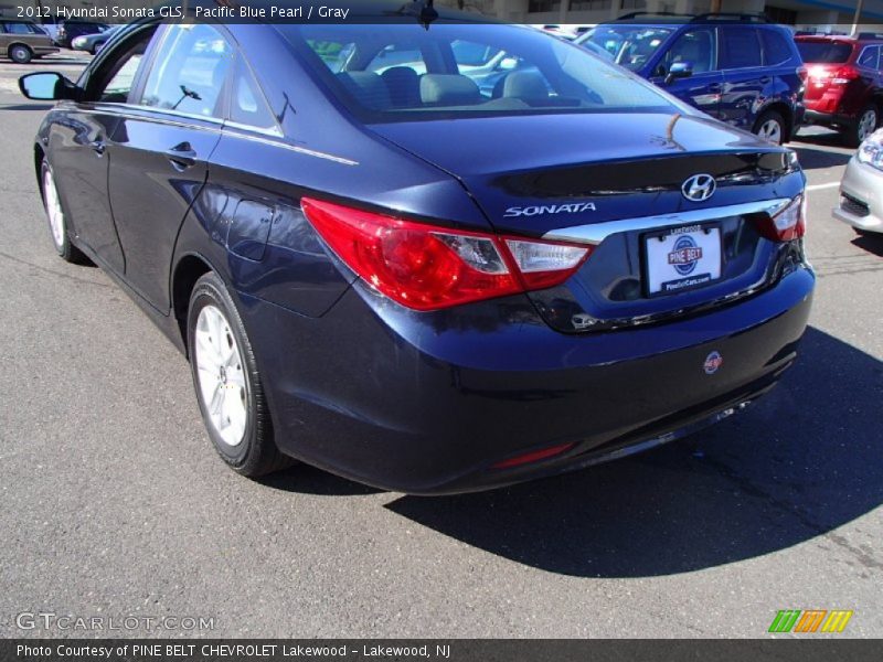 Pacific Blue Pearl / Gray 2012 Hyundai Sonata GLS