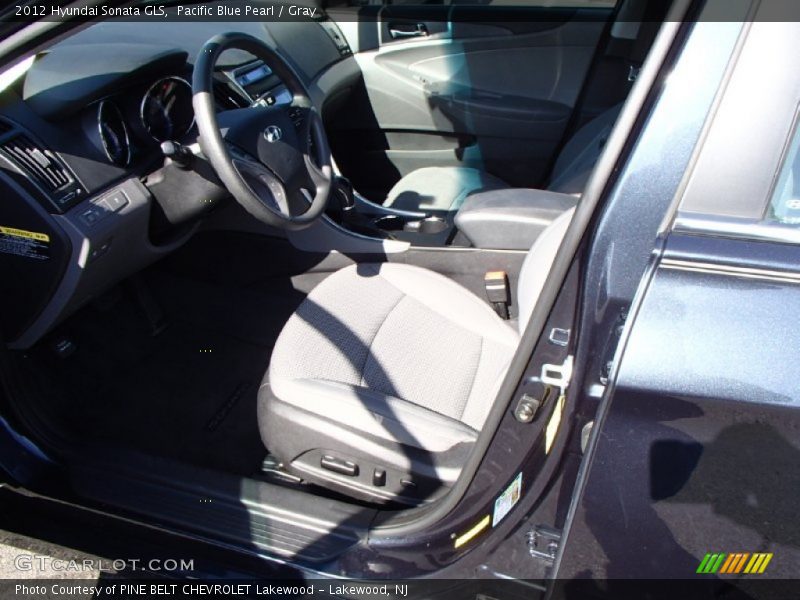 Pacific Blue Pearl / Gray 2012 Hyundai Sonata GLS