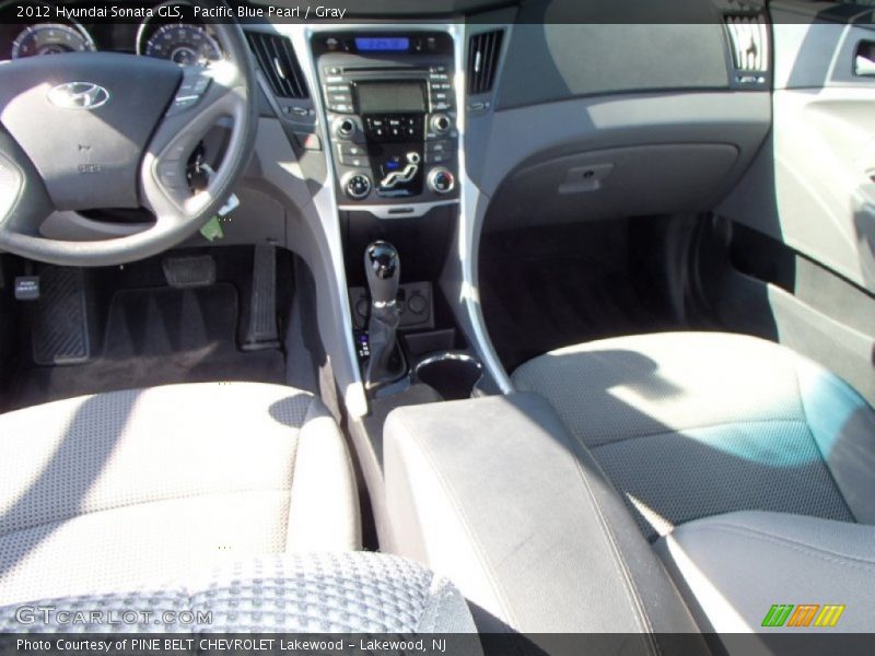Pacific Blue Pearl / Gray 2012 Hyundai Sonata GLS