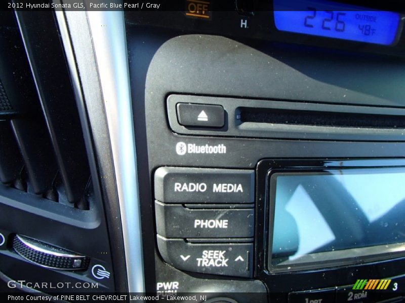 Pacific Blue Pearl / Gray 2012 Hyundai Sonata GLS