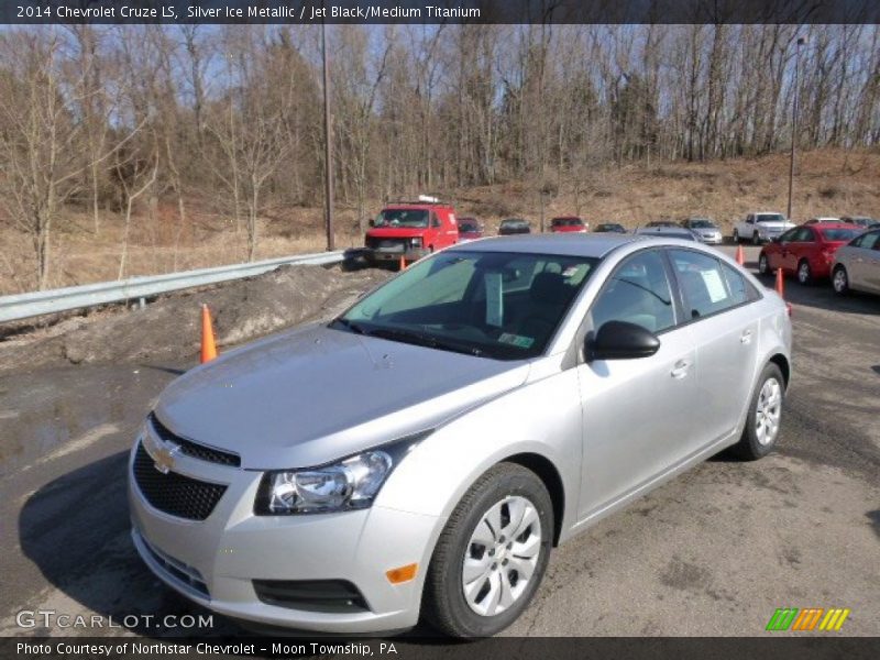Silver Ice Metallic / Jet Black/Medium Titanium 2014 Chevrolet Cruze LS