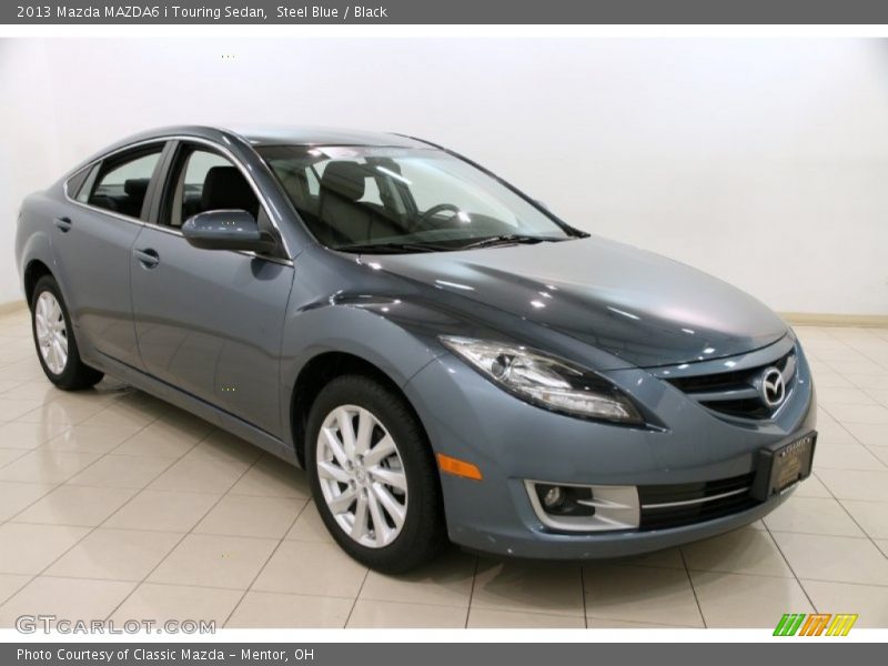 Steel Blue / Black 2013 Mazda MAZDA6 i Touring Sedan