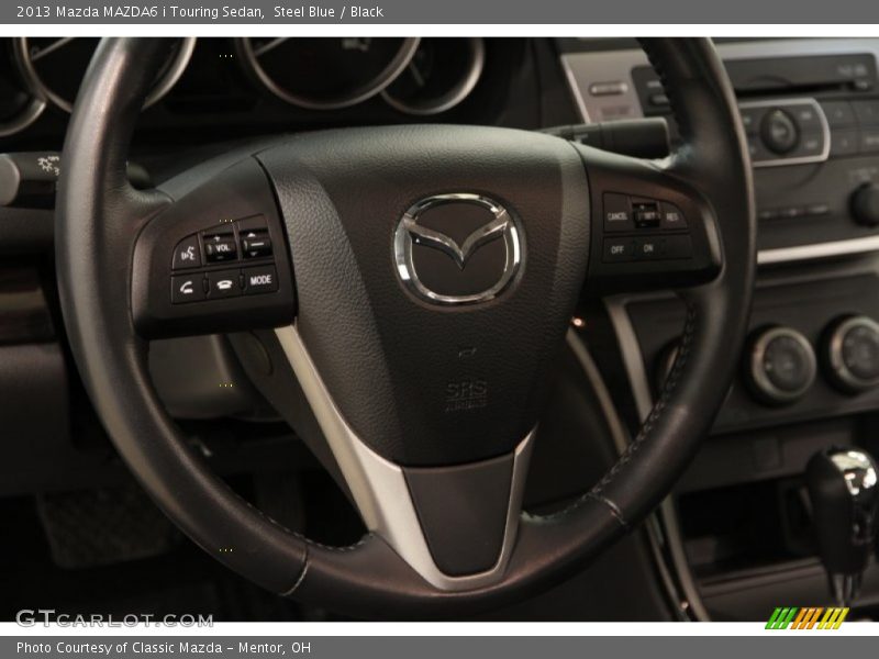 Steel Blue / Black 2013 Mazda MAZDA6 i Touring Sedan