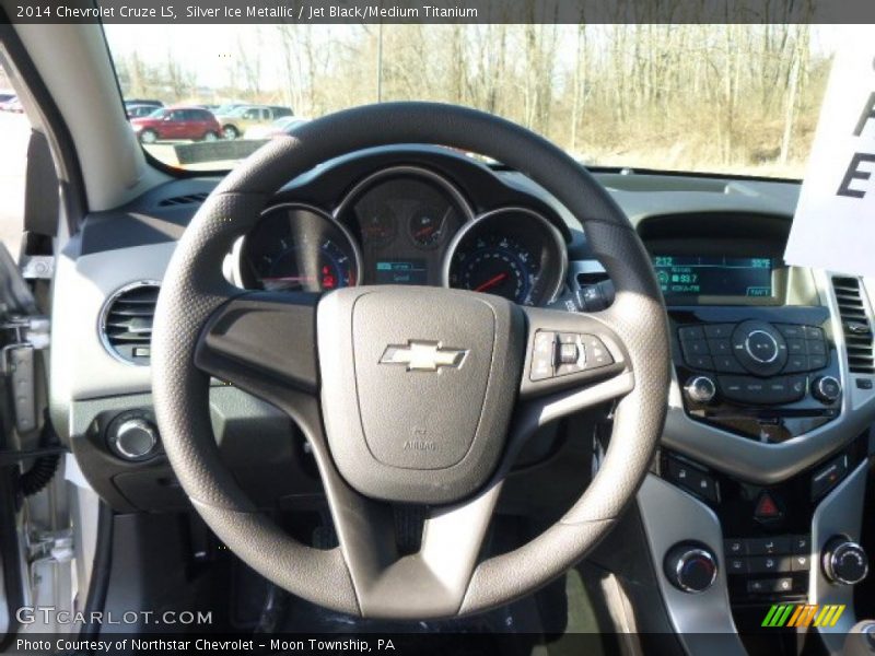 Silver Ice Metallic / Jet Black/Medium Titanium 2014 Chevrolet Cruze LS