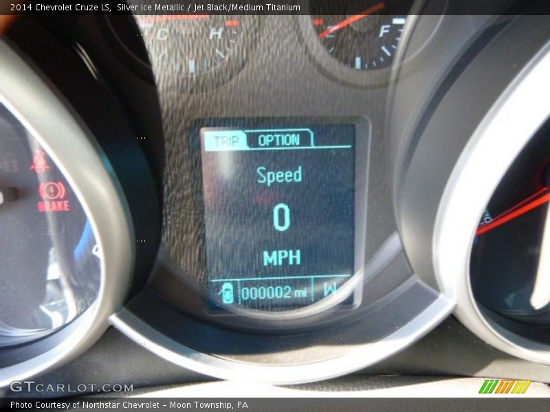 Silver Ice Metallic / Jet Black/Medium Titanium 2014 Chevrolet Cruze LS