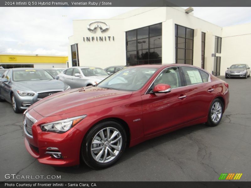 Venetian Ruby / Stone 2014 Infiniti Q 50 Hybrid Premium