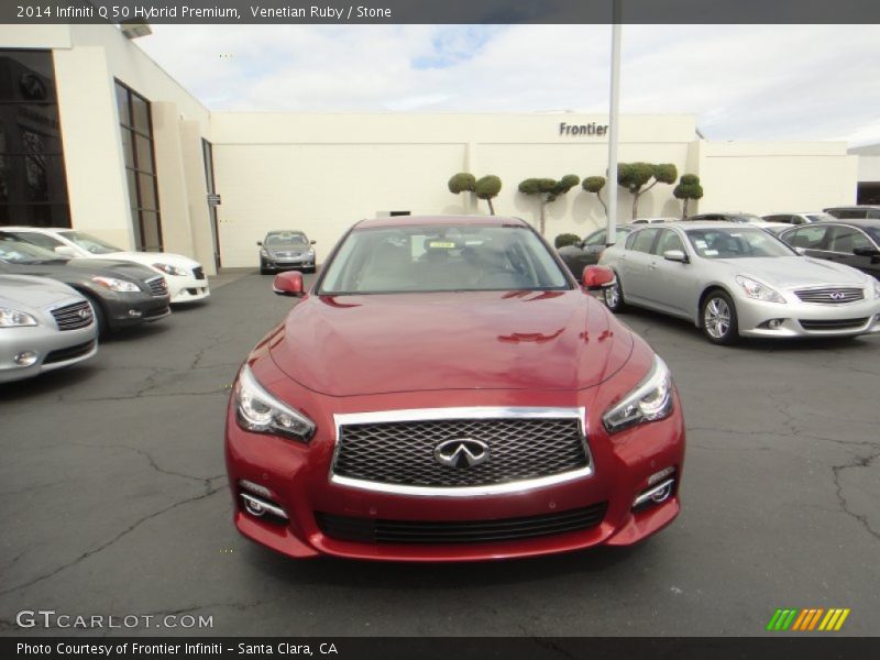 Venetian Ruby / Stone 2014 Infiniti Q 50 Hybrid Premium