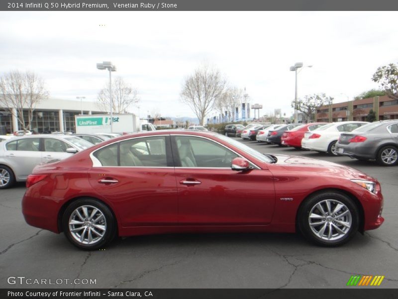 Venetian Ruby / Stone 2014 Infiniti Q 50 Hybrid Premium