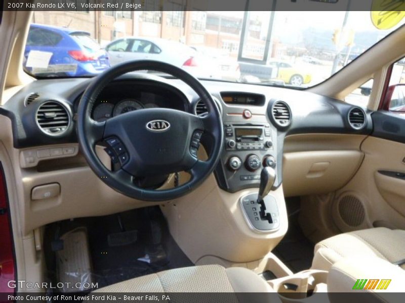 Volcanic Red / Beige 2007 Kia Rondo LX V6