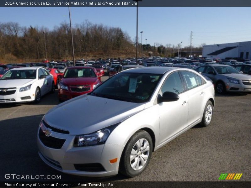 Silver Ice Metallic / Jet Black/Medium Titanium 2014 Chevrolet Cruze LS