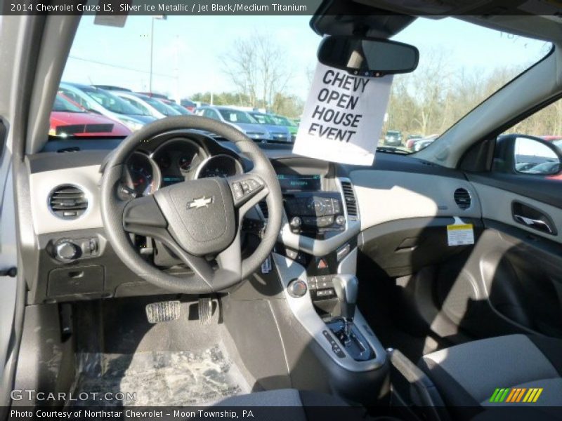 Silver Ice Metallic / Jet Black/Medium Titanium 2014 Chevrolet Cruze LS