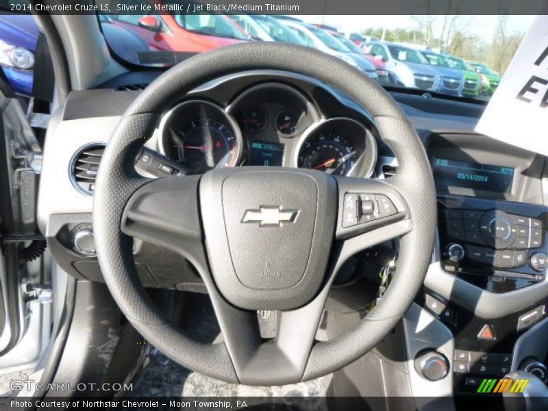 Silver Ice Metallic / Jet Black/Medium Titanium 2014 Chevrolet Cruze LS