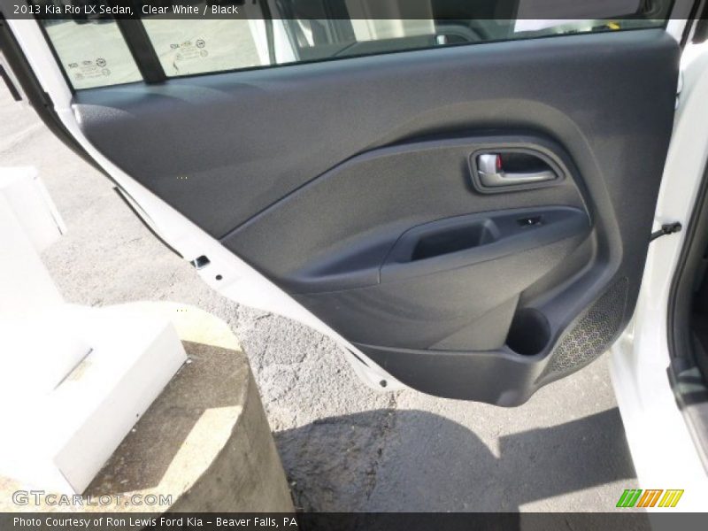 Clear White / Black 2013 Kia Rio LX Sedan