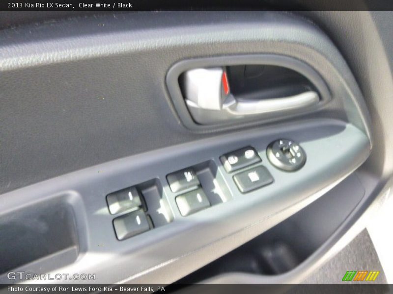Clear White / Black 2013 Kia Rio LX Sedan