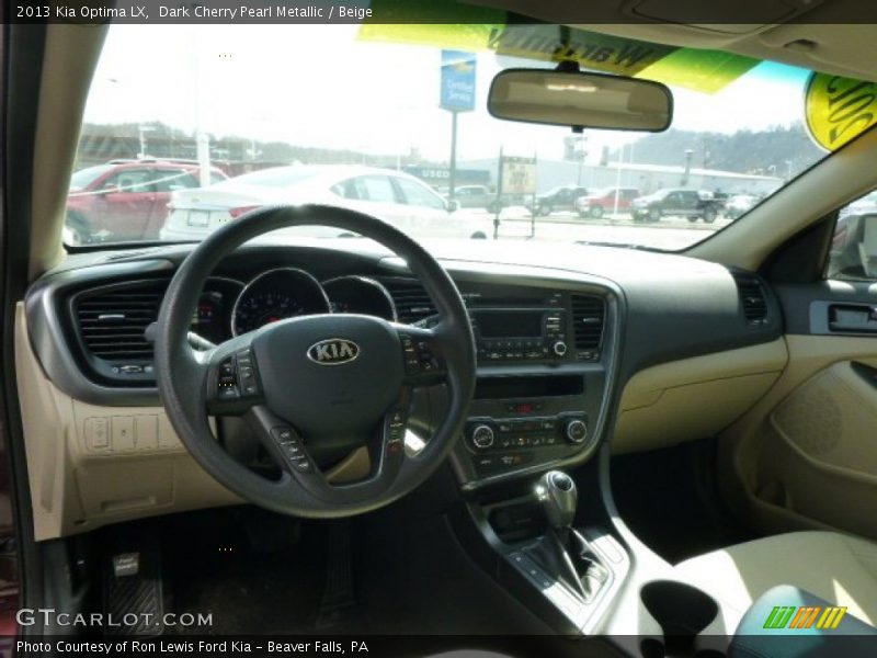 Dark Cherry Pearl Metallic / Beige 2013 Kia Optima LX