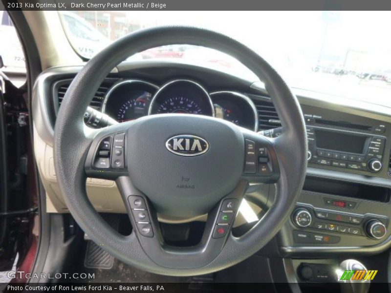 Dark Cherry Pearl Metallic / Beige 2013 Kia Optima LX