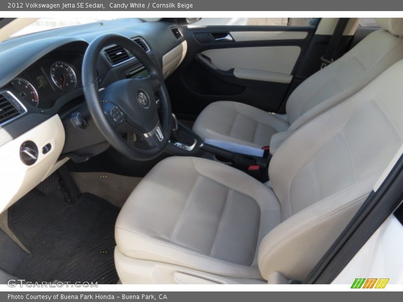Candy White / Cornsilk Beige 2012 Volkswagen Jetta SE Sedan