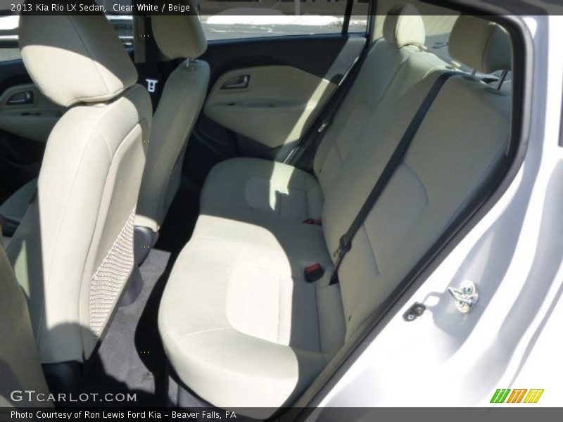 Clear White / Beige 2013 Kia Rio LX Sedan