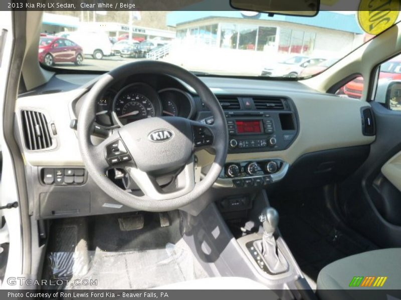 Clear White / Beige 2013 Kia Rio LX Sedan