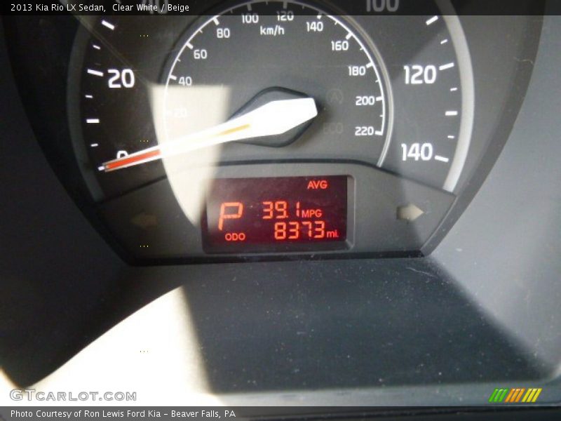 Clear White / Beige 2013 Kia Rio LX Sedan
