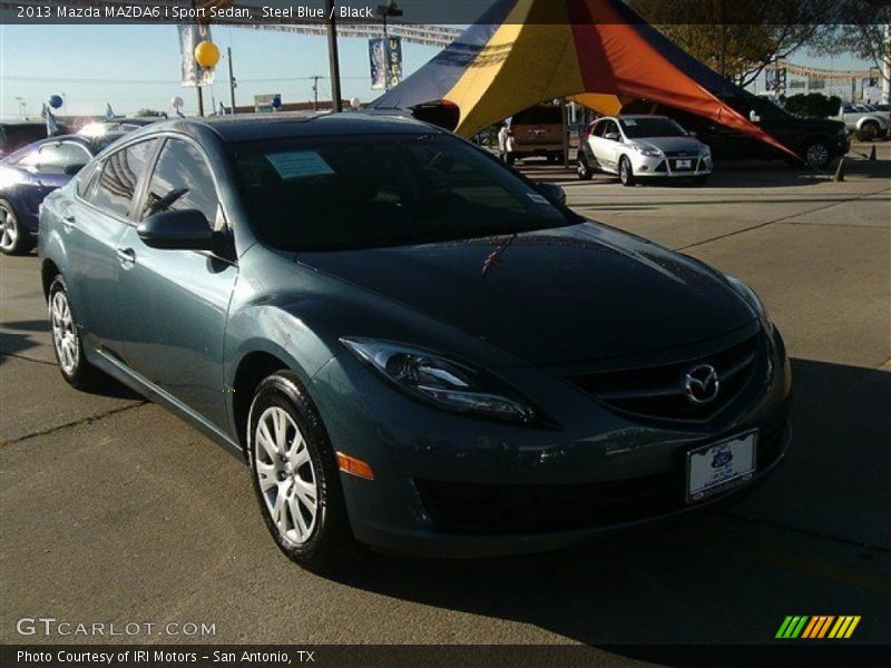 Steel Blue / Black 2013 Mazda MAZDA6 i Sport Sedan