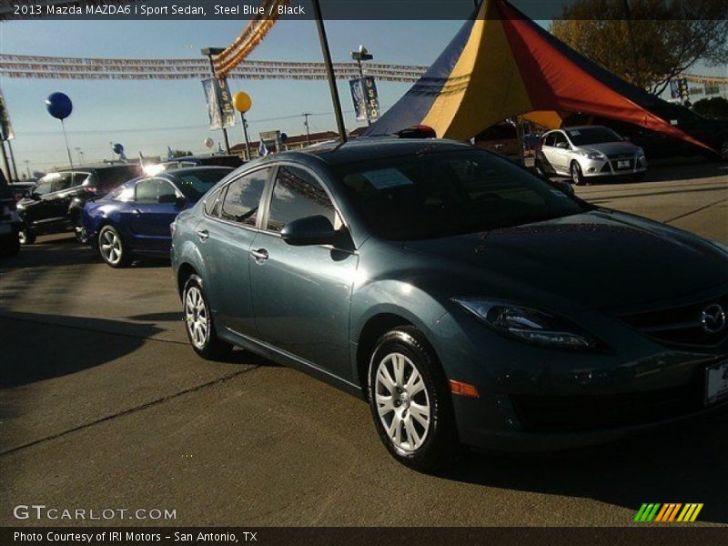 Steel Blue / Black 2013 Mazda MAZDA6 i Sport Sedan