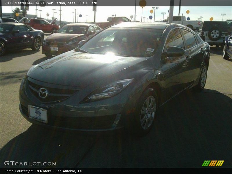 Steel Blue / Black 2013 Mazda MAZDA6 i Sport Sedan