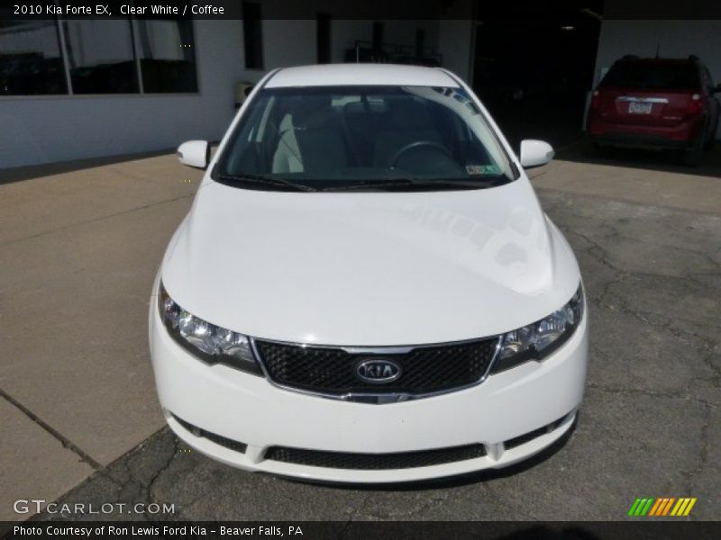 Clear White / Coffee 2010 Kia Forte EX