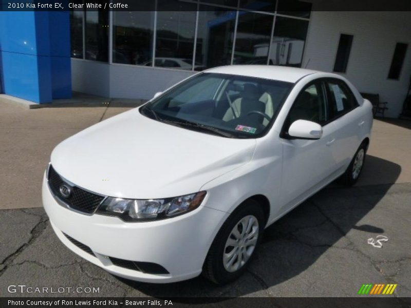 Clear White / Coffee 2010 Kia Forte EX