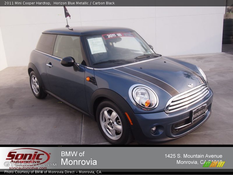 Horizon Blue Metallic / Carbon Black 2011 Mini Cooper Hardtop
