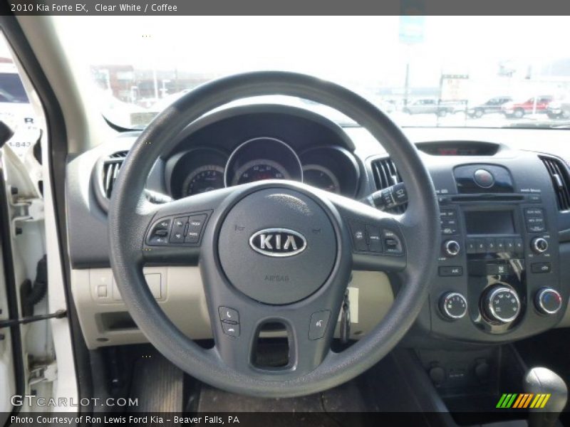 Clear White / Coffee 2010 Kia Forte EX