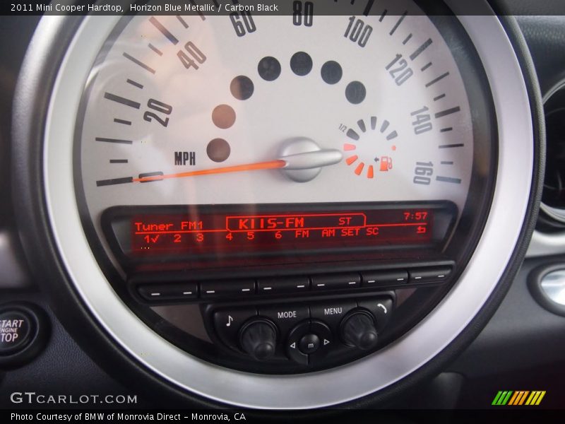 Horizon Blue Metallic / Carbon Black 2011 Mini Cooper Hardtop