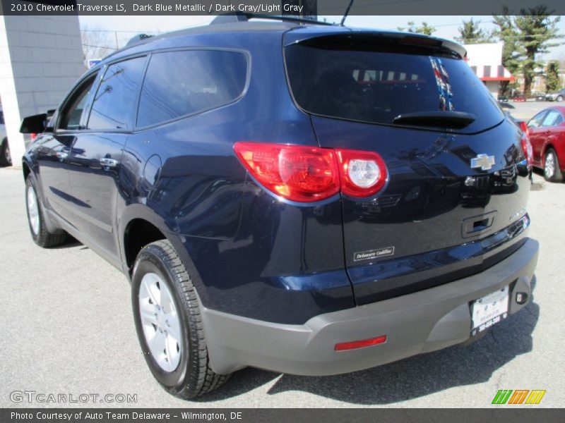 Dark Blue Metallic / Dark Gray/Light Gray 2010 Chevrolet Traverse LS