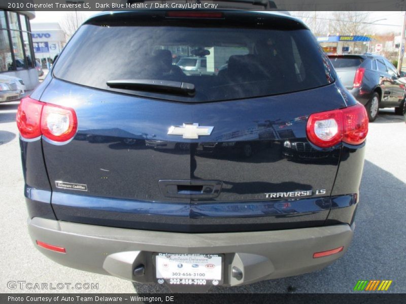 Dark Blue Metallic / Dark Gray/Light Gray 2010 Chevrolet Traverse LS