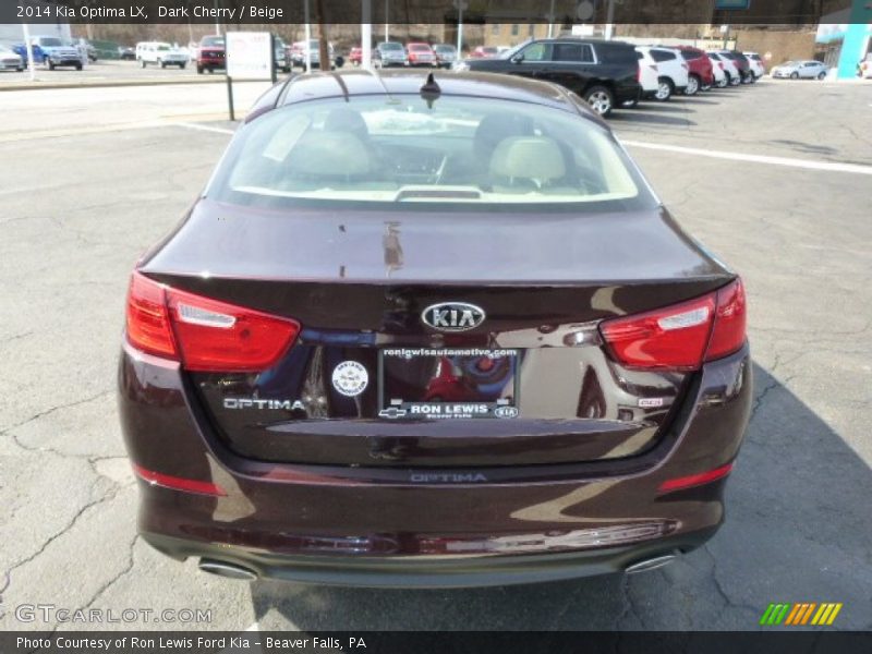 Dark Cherry / Beige 2014 Kia Optima LX