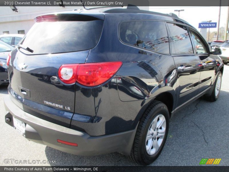 Dark Blue Metallic / Dark Gray/Light Gray 2010 Chevrolet Traverse LS