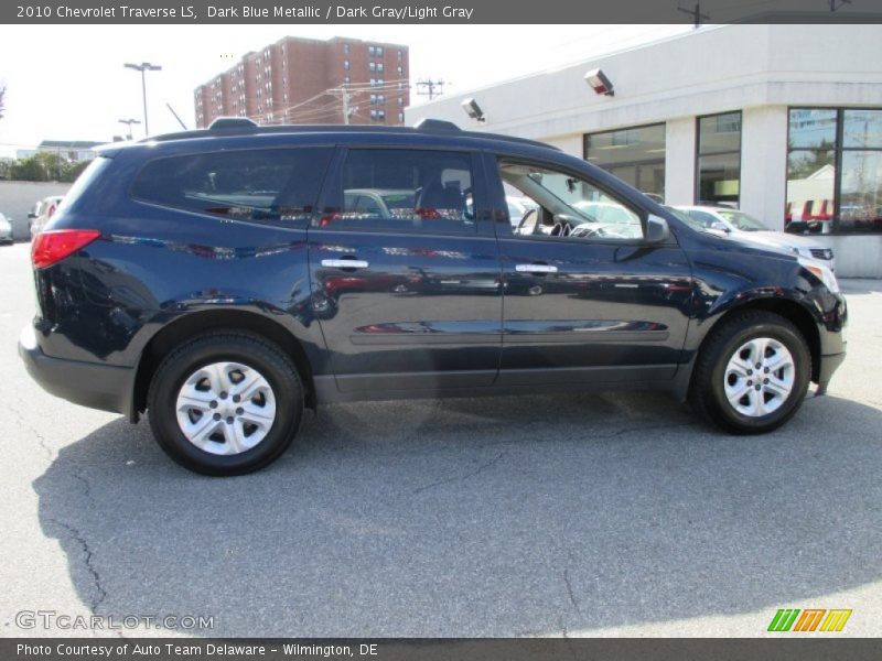 Dark Blue Metallic / Dark Gray/Light Gray 2010 Chevrolet Traverse LS