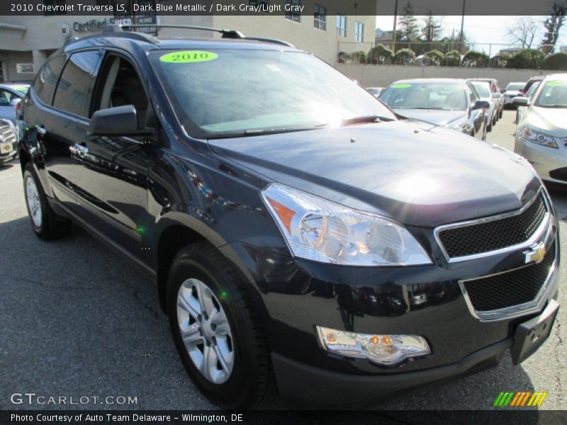 Dark Blue Metallic / Dark Gray/Light Gray 2010 Chevrolet Traverse LS