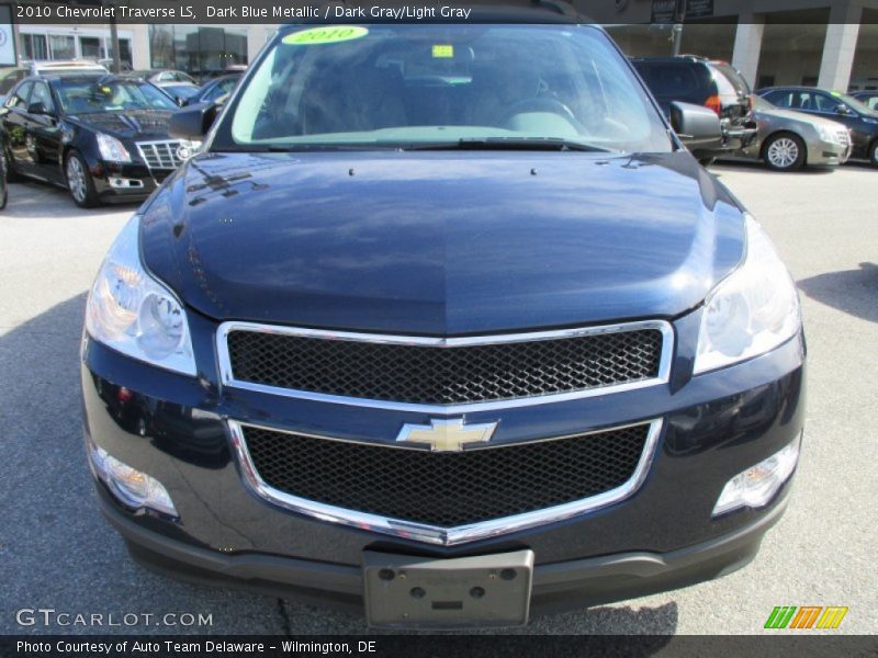 Dark Blue Metallic / Dark Gray/Light Gray 2010 Chevrolet Traverse LS